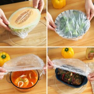 Disposable Food Cover Plastic Wrap Elastic Food Lids