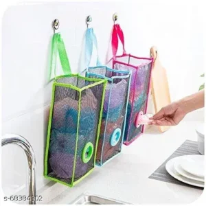 Plastic shopping bag holder